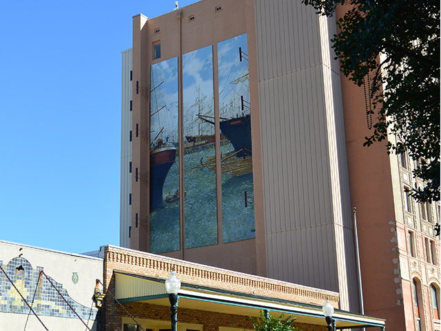 Historic Mural on the side of Seville Tower